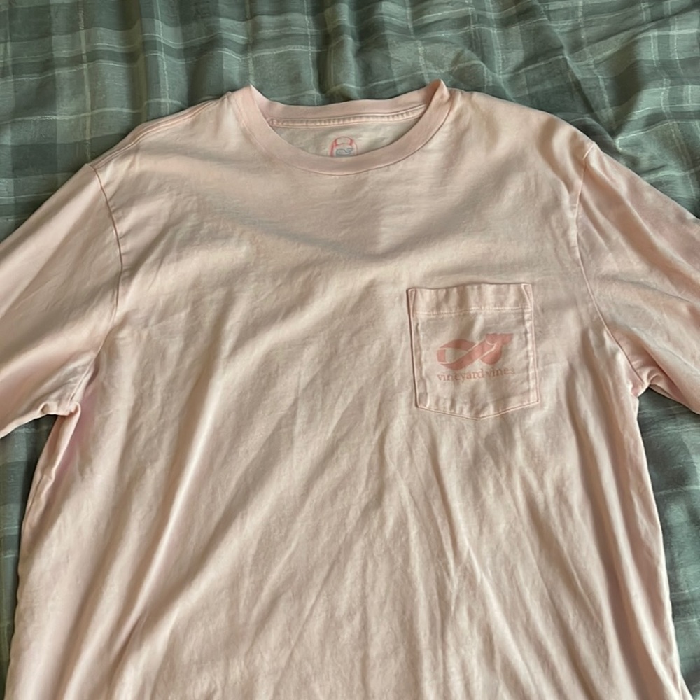 Vineyard Vines Mens Long Sleeve Breast Cancer Light Pink
